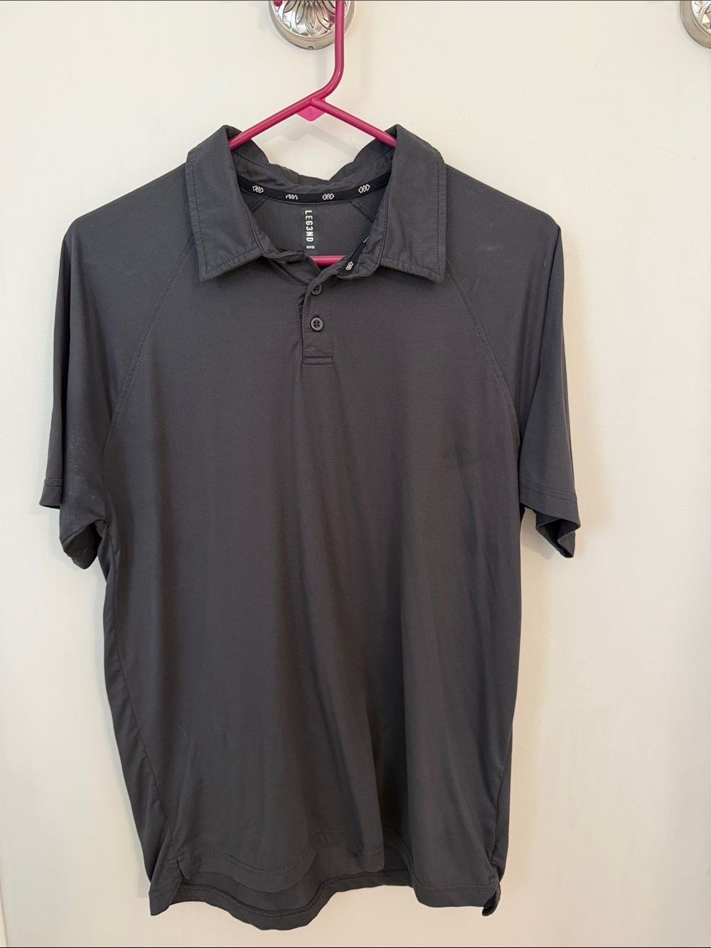 Men's Black Short-Sleeve Polo - Performance Stretch
